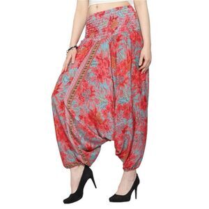 Harem Pants Womens OS Hippie Yoga Handmade Lounge Pants Romper Jumpsuit B3
